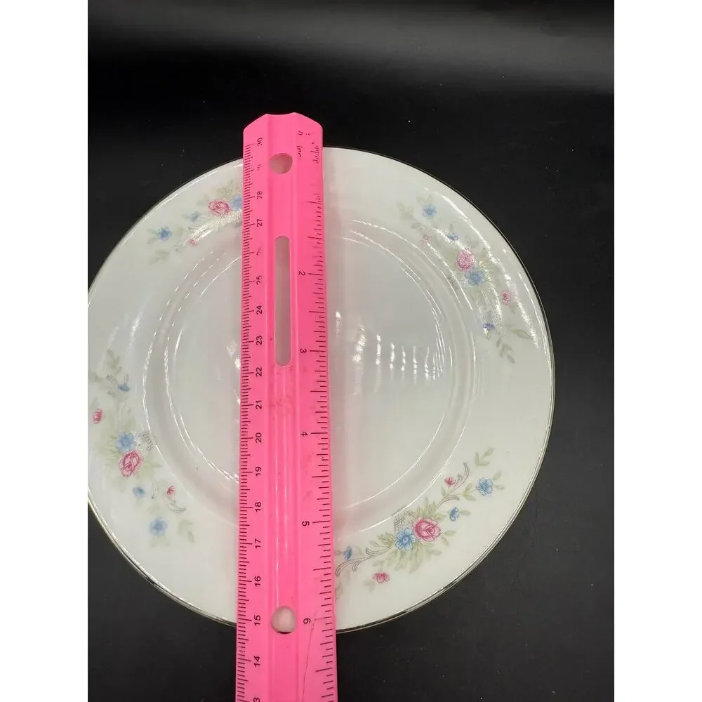 set of 6 Vtg Florenteen Fine China dessert Plates Fantasia Pattern Made in Japan
